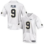Notre Dame Fighting Irish Men's Patrick Pelini #9 White Under Armour Authentic Stitched Big & Tall College NCAA Football Jersey SKO1899VK